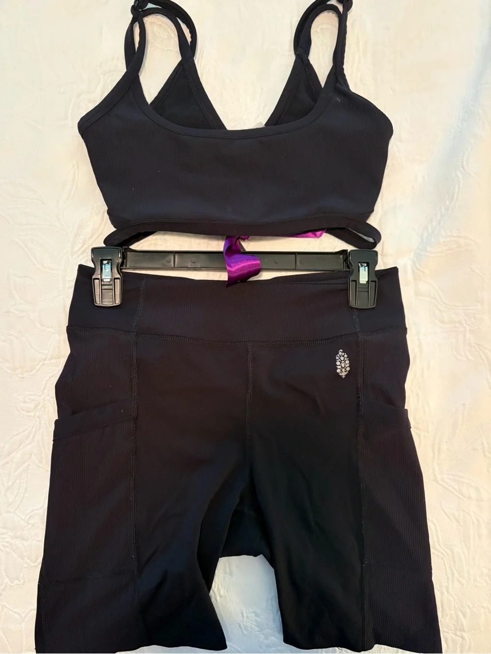 Free People Movement Instant Replay Women's Biker Shorts and Bra - Picture 1 of 4